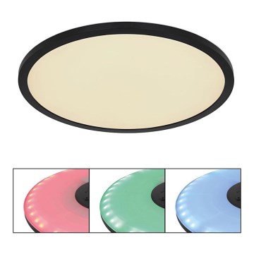 Globo - LED RGB Himmennettävä kylpyhuoneen kattovalaisin LED/21W/230V 3000-6000K + kauko-ohjaus IP44 musta