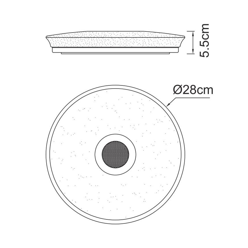 Globo - LED RGBW Himmennettävä kylpyhuonevalo kaiuttimella LED/18W/230V 3000-6500K IP44 + kauko-ohjaus