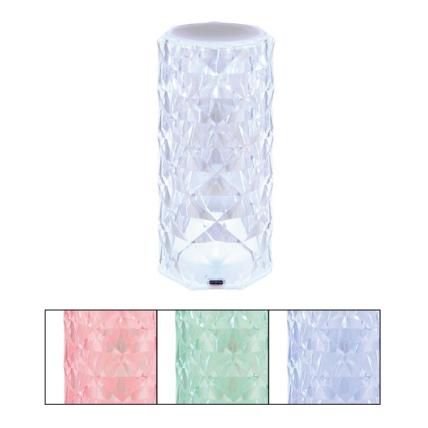 Globo - LED RGB Ladattava kosketuspöytävalaisin LED/0,6W/3,7V 500mAh