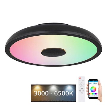 Globo - LED RGBW Himmennettävä kylpyhuonevalo kaiuttimella LED/18W/230V 3000-6500K IP44 + kauko-ohjaus