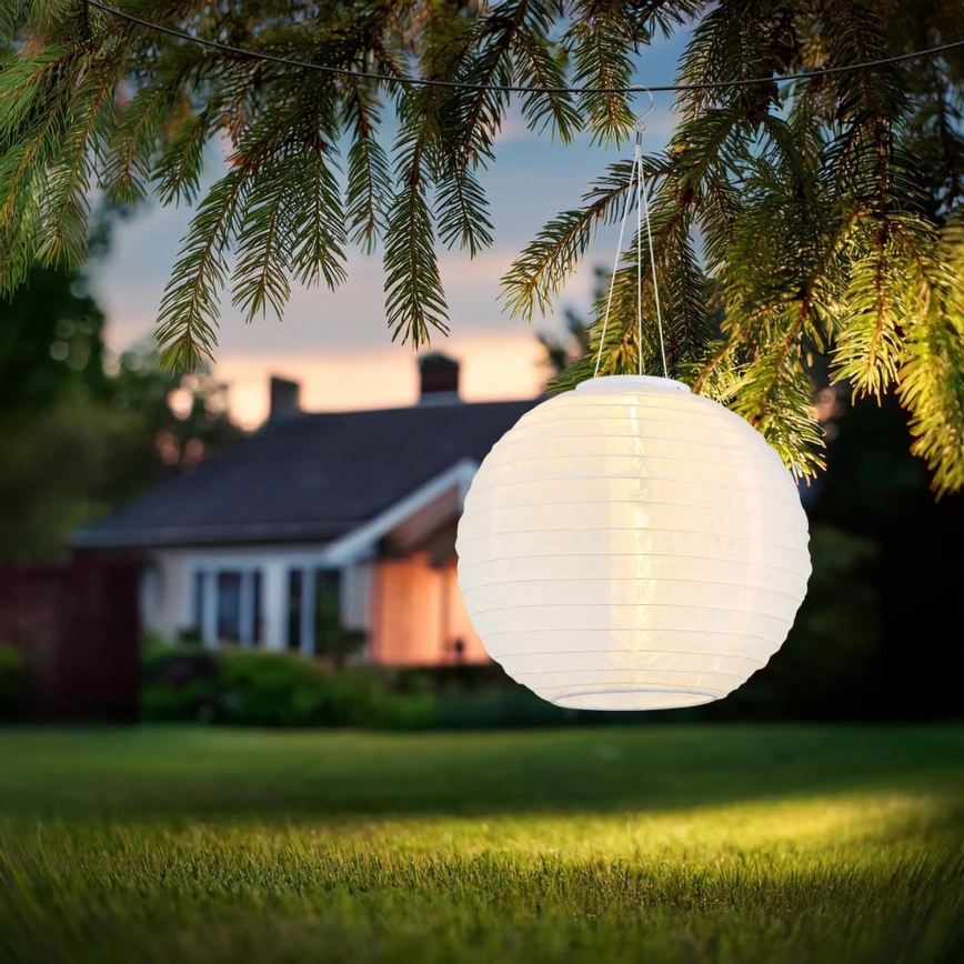 Globo - LED Riippuaurinkovalo LED/0,5W/3V IP44 valkoinen