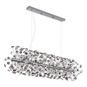 Globo - LED-riippuvalaisin kaapelilla 12xG9/3,5W/230V kiiltävä kromi
