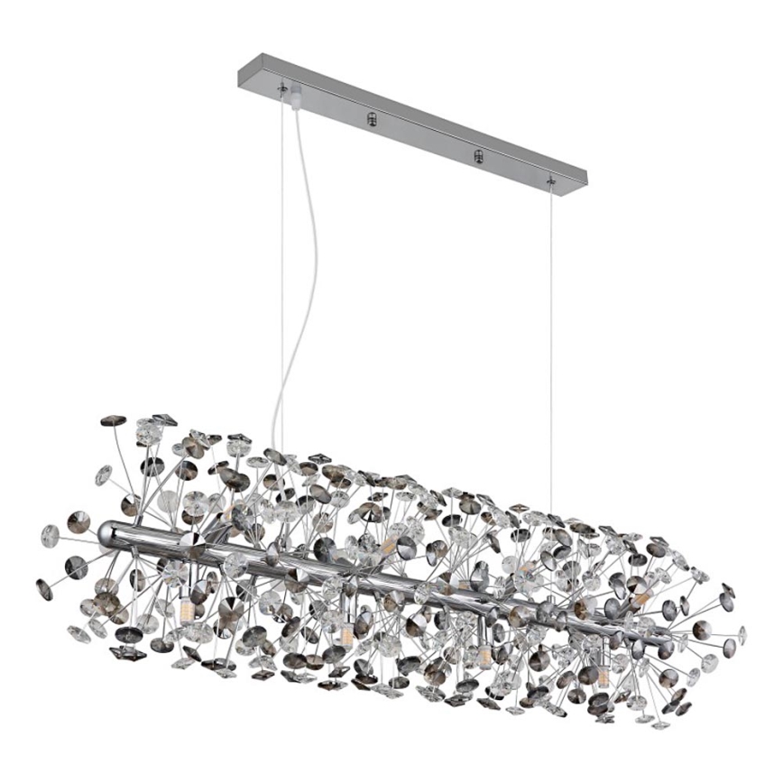 Globo - LED-riippuvalaisin kaapelilla 12xG9/3,5W/230V kiiltävä kromi