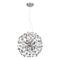 Globo - LED-riippuvalaisin vaijerilla 8xG9/3,5W/230V halkaisija 40 cm kiiltävä kromi