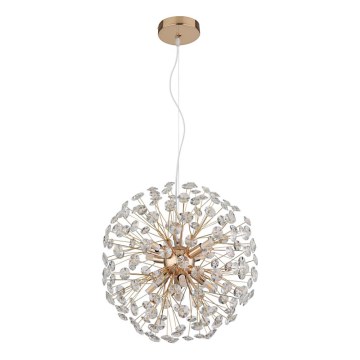 Globo - LED-riippuvalaisin vaijerilla 8xG9/3,5W/230V halkaisija 40 cm kultainen
