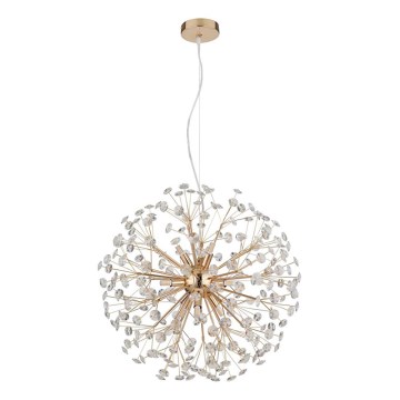Globo - LED-riippuvalaisin vaijerilla 9xG9/3,5W/230V halkaisija 60 cm kullanvärinen