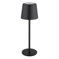 Globo - LED-säädettävä ulkokäyttöön tarkoitettu kosketuspöytävalaisin LED/2W/5V 3000/4000/6000K 2200 mAh IP44 musta