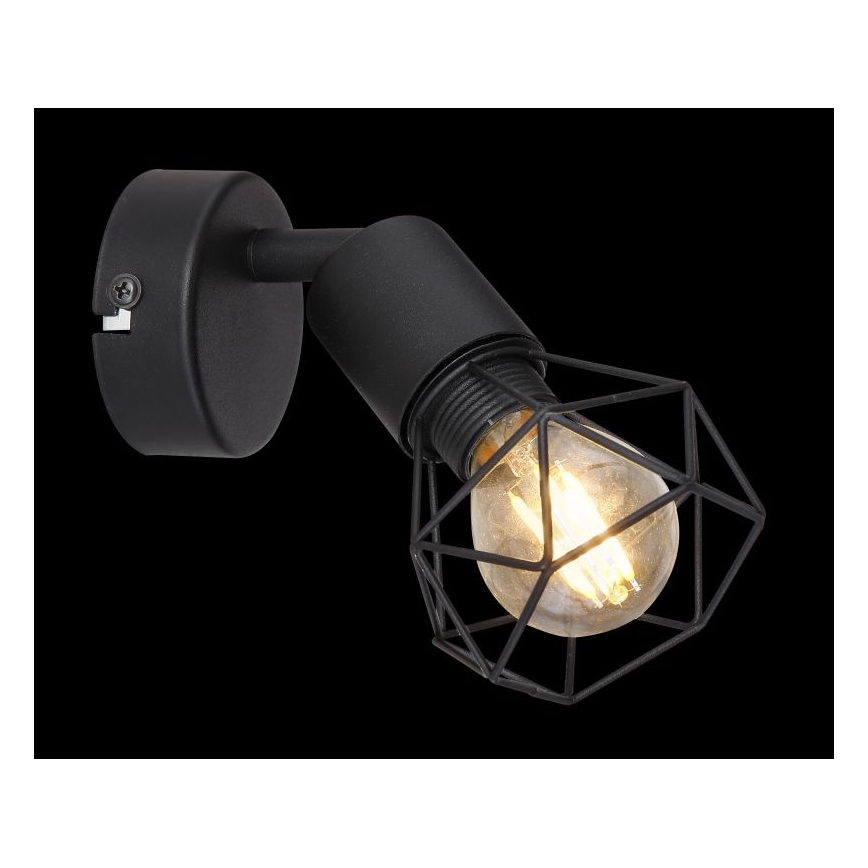 Globo - LED-seinävalaisin 1xE14/6W/230V musta