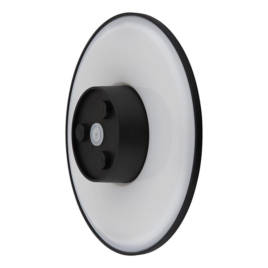 Globo - LED-ulkovalaisin seinälle LED/15W/230V 3000/4000/6000K halkaisija 25,2 cm IP44 musta