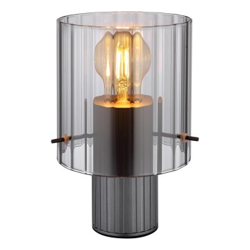 Globo - Pöytävalaisin 1xE27/40W/230V halkaisija 14 cm harmaa