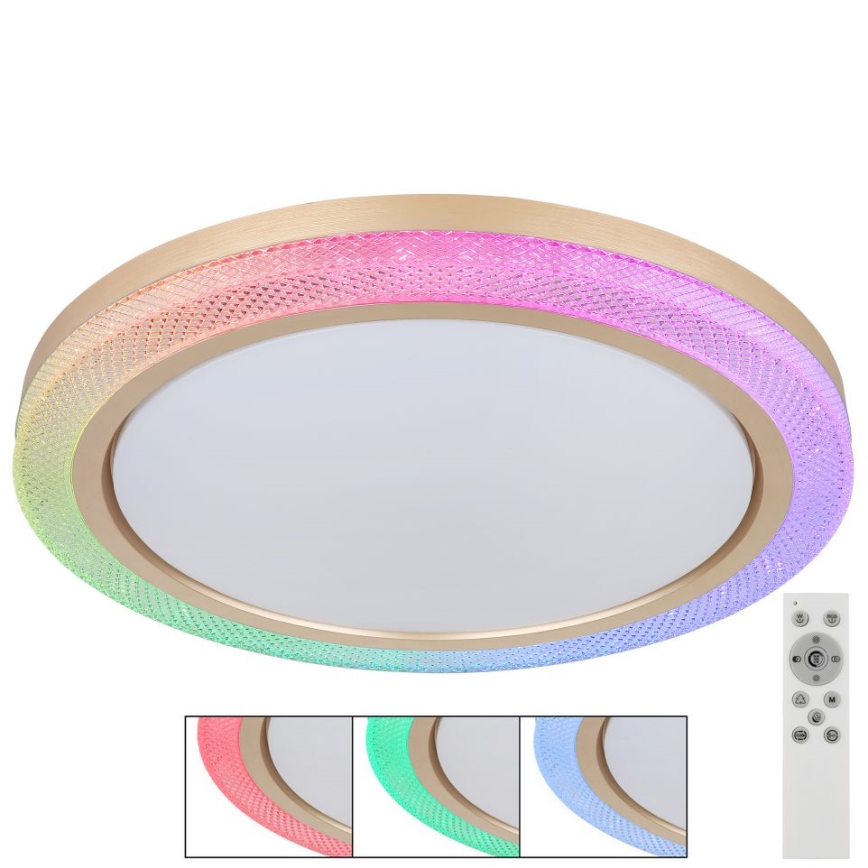 Globo - RGBW Himmennettävä kattovalaisin LED/20W/230V 2700-6500K + kauko-ohjaus