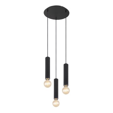 Globo - Riippuvalaisin MARION 3xE27/60W/230V musta puu
