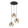Globo - Riippuvalaisin MILEY 3xE27/60W/230V musta/messinki