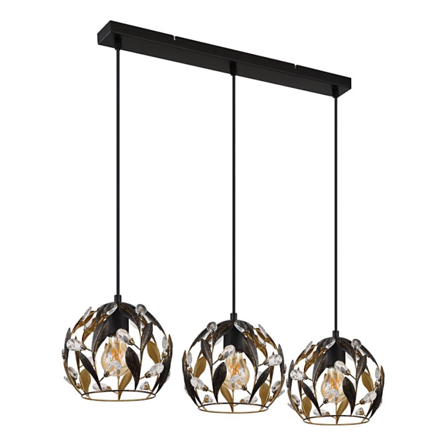 Globo - Riippuvalaisin vaijerilla 3xE27/40W/230V