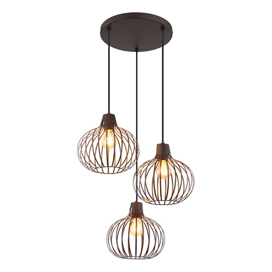 Globo - Riippuvalaisin vaijerilla 3xE27/40W/230V