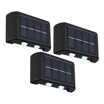 Globo - SET 3x LED aurinkovalo LED/0,8W/3V 6500K IP44