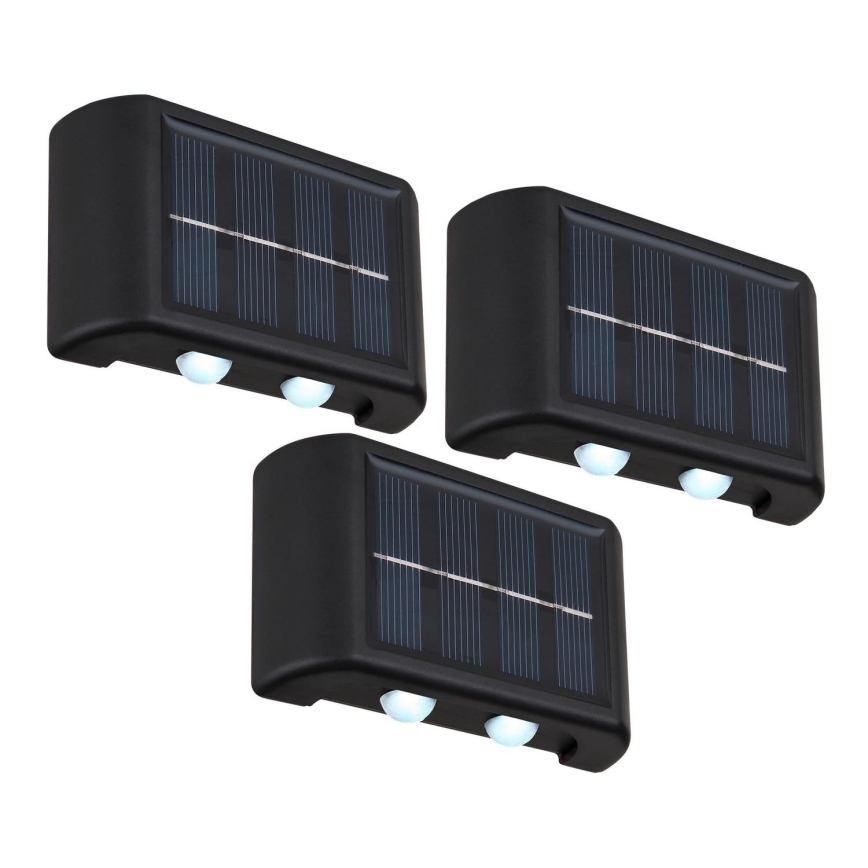 Globo - SET 3x LED aurinkovalo LED/0,8W/3V 6500K IP44