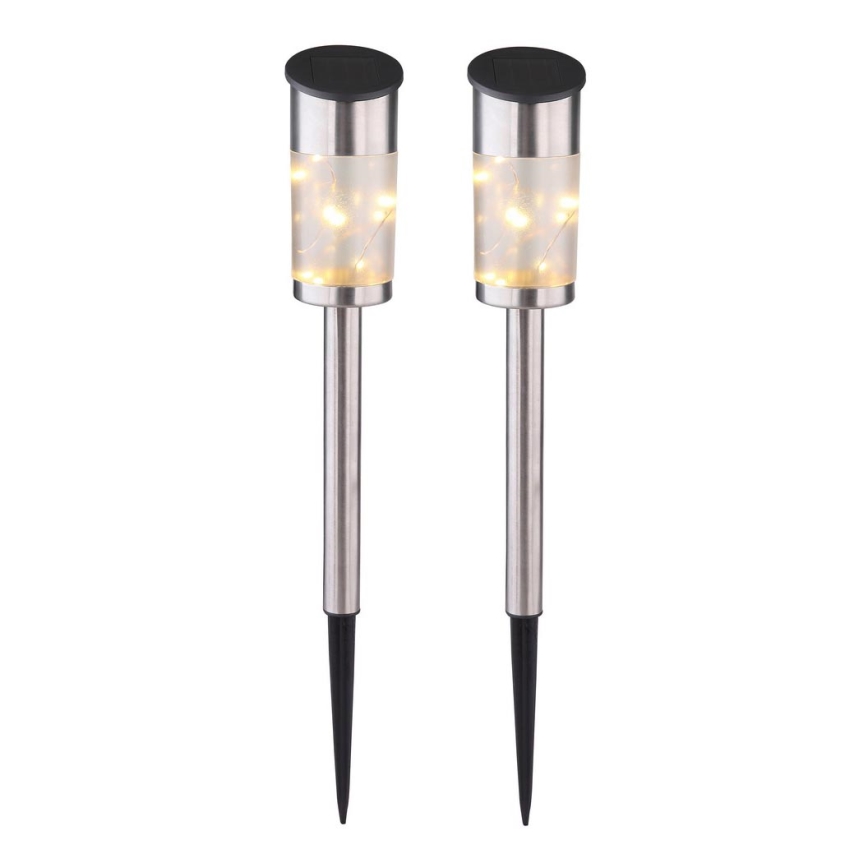 Globo - SETTI 2x Aurinkokennolamppu 10xLED/0,06W/1,2V IP44