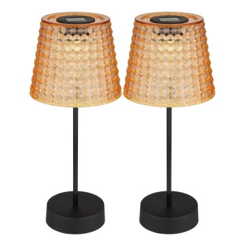 Globo - SETTI 2x LED-aurinkovalaistus LED/0,06W/3V IP44 oranssi
