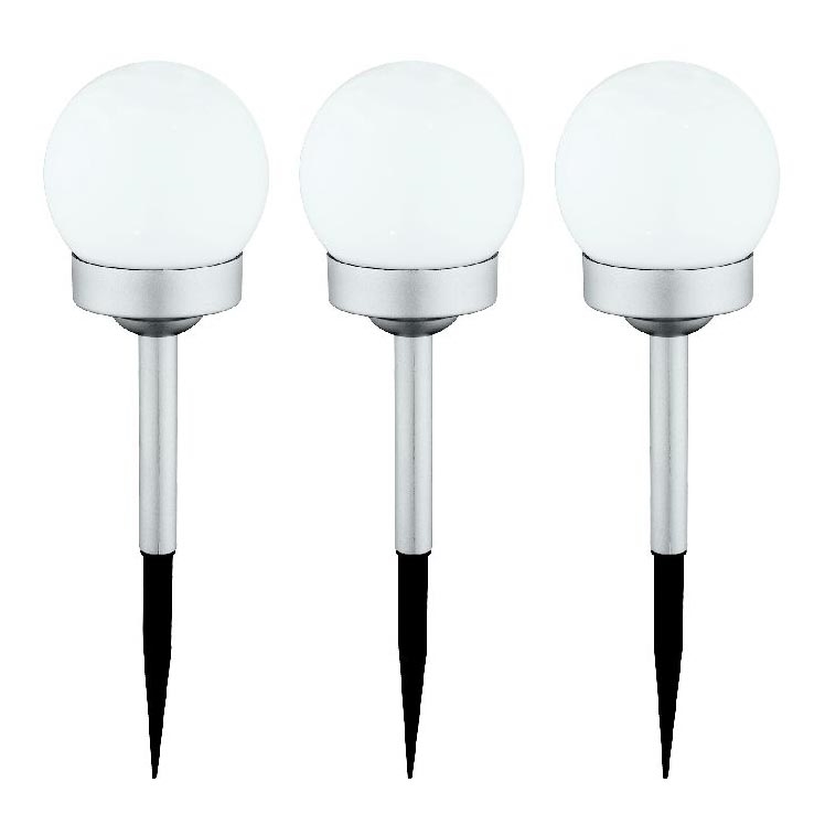 Globo - SETTI 3x LED-aurinkovalaistus LED/0,06W/3V 4000K halkaisija 10 cm IP44