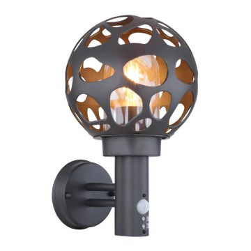 Globo - Ulkoseinävalo sensorilla 1xE27/15W/230V IP44