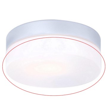 Globo - Vaihtolasiosa kattovalaisimeen VRANOS E27, hopea, Ø 18,4 cm