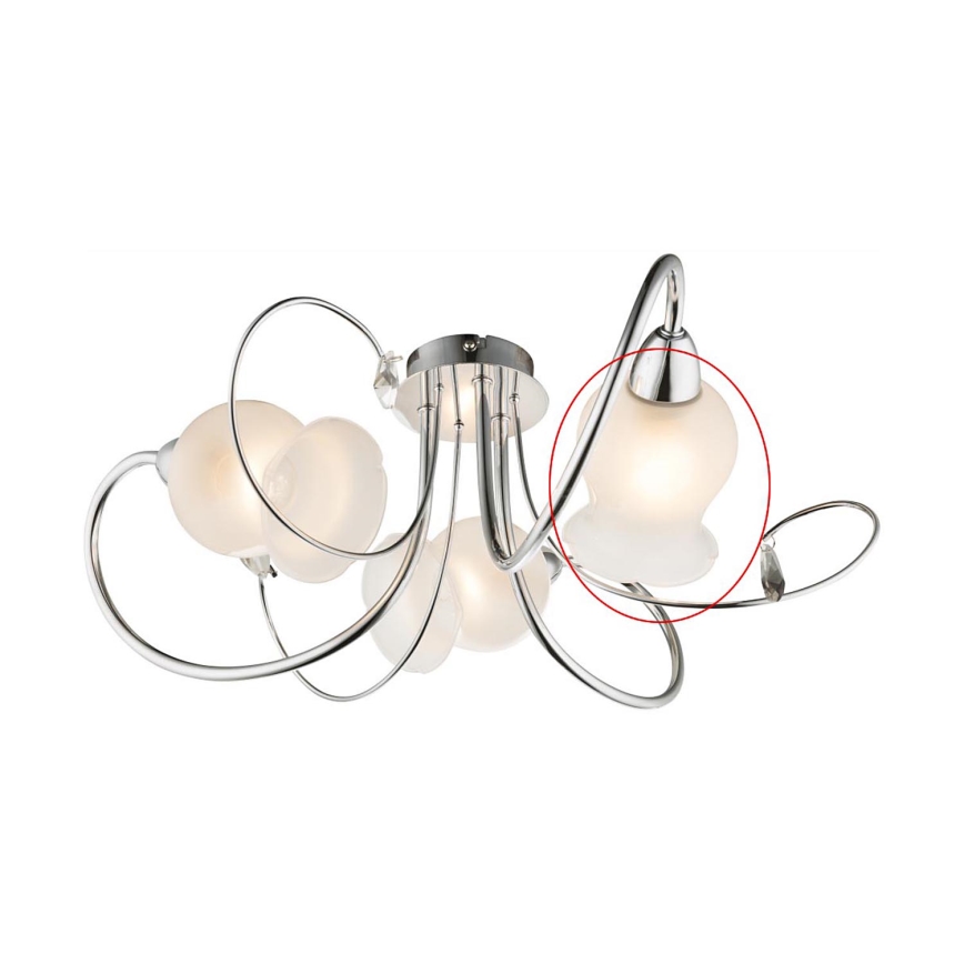 Globo - Varalasikupu kattokruunuun LILLY E14 valkoinen