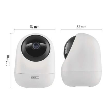 Älykäs sisätilojen kääntyvä kamera liiketunnistimella GoSmart 5V Wi-Fi Tuya valkoinen