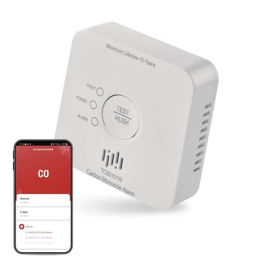 Hiilimonoksidihälytin GoSmart 2xAA Wi-Fi Tuya