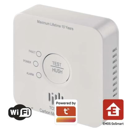 Hiilimonoksidihälytin GoSmart 2xAA Wi-Fi Tuya