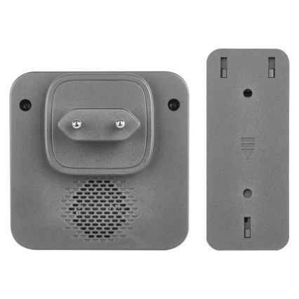 GoSmart langaton ovikello pistorasiaan 230 V + 1× CR2032, harmaa, Wi‑Fi