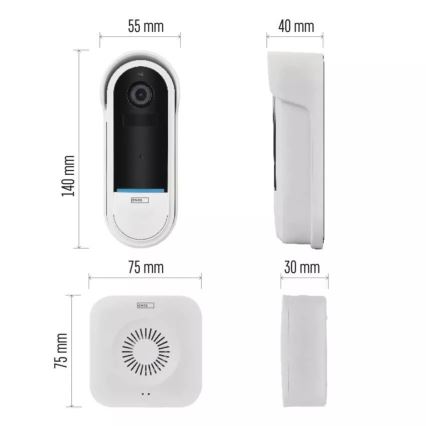 Langaton videovilkku liiketunnistimella GoSmart 5V 3xAA IP65 Wi-Fi Tuya