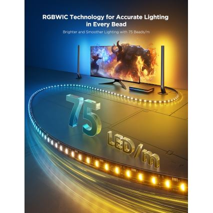 Govee - AI Sync Box Kit 2 Älykäs PC-valaistussetti 27-34 + LED-paneelit Wi-Fi