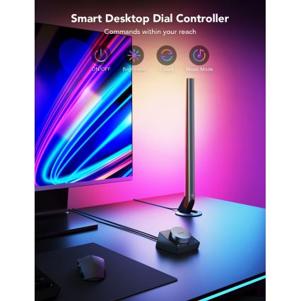 Govee - älykkäät pelikäyttöön tarkoitetut Wi‑Fi LED-paneelit + Smart Dual -ohjain, valkoinen, Wi‑Fi