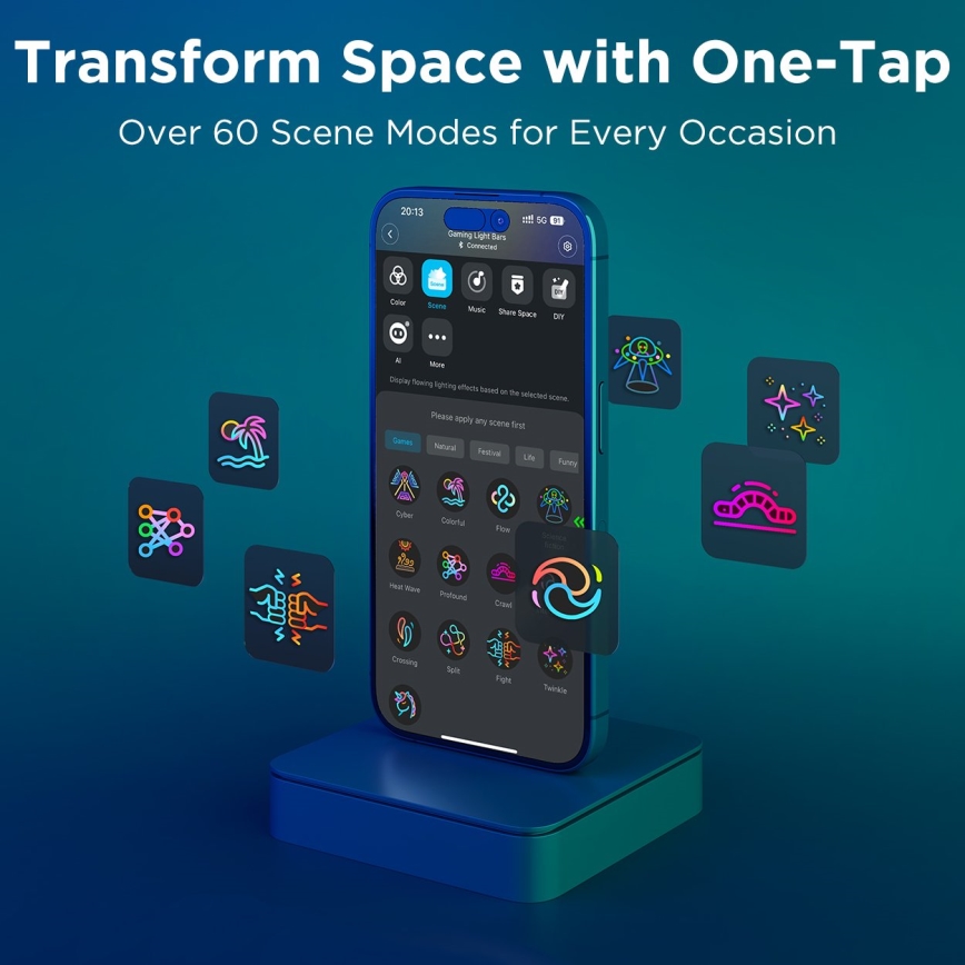 Govee - älykkäät RGBIC Gaming Pro -valopaneelit, Matter- ja Wi‑Fi-tuki