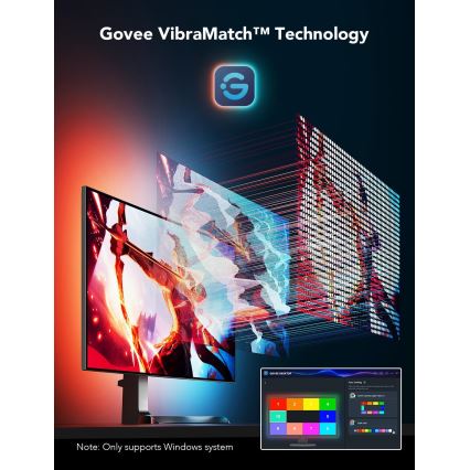 Govee - Dreamview G1 Smart LED RGBIC monitor ivalaistus 27-34" Wi-Fi