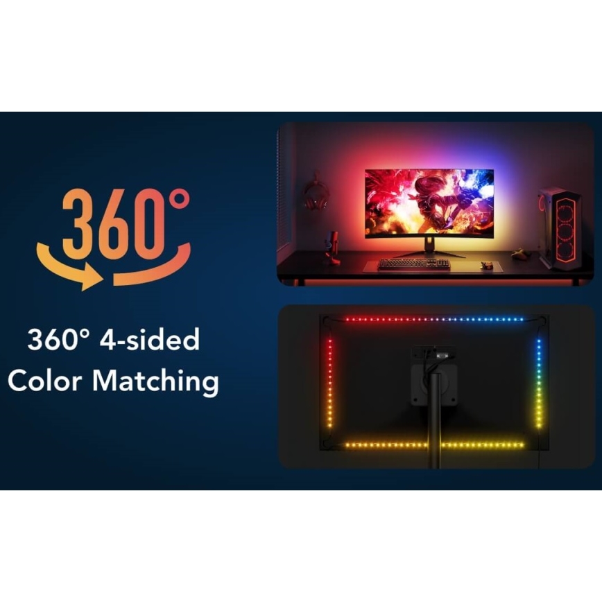 Govee - Dreamview G1 Smart LED RGBIC monitor ivalaistus 27-34" Wi-Fi