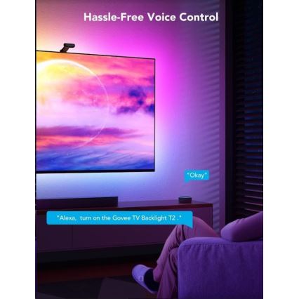 Govee - DreamView T2 DUAL TV 55-65" SMART LED taustavalo RGBIC Wi-Fi + kauko-ohjaus