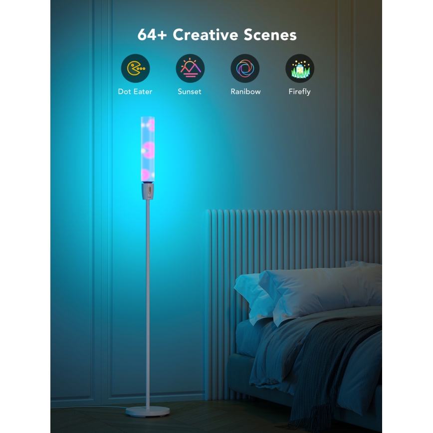 Govee - Himmennettävä LED-lattiavalaisin CYLINDER SMART RGBICWW 2200-6500K