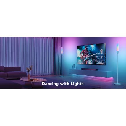 Govee - Himmennettävä LED-lattiavalaisin CYLINDER SMART RGBICWW 2200-6500K