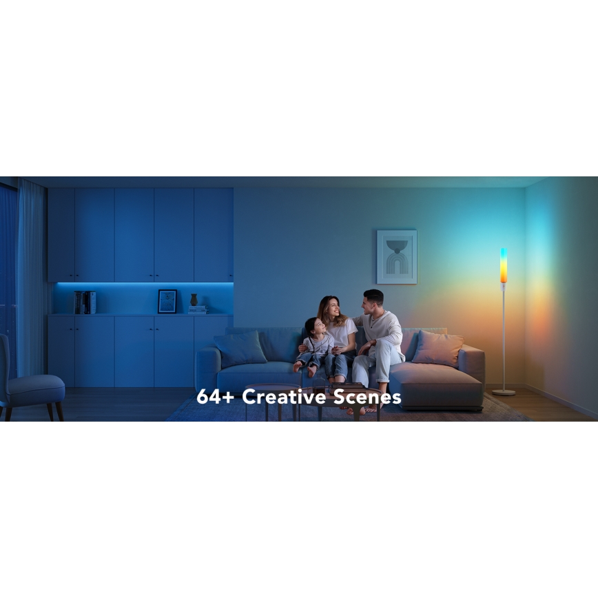 Govee - Himmennettävä LED-lattiavalaisin CYLINDER SMART RGBICWW 2200-6500K