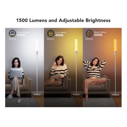 Govee - Himmennettävä LED-lattiavalaisin CYLINDER SMART RGBICWW 2200-6500K
