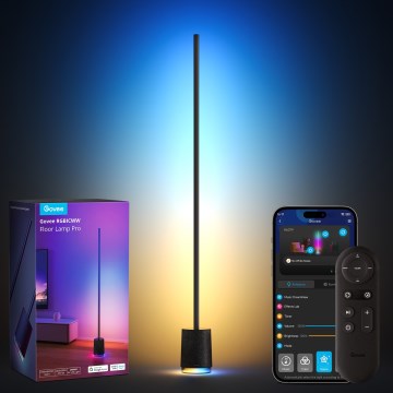 Govee - Himmennettävä LED-lattiavalaisin kaiuttimella Pro RGBICWW 2200-6500K Wi-Fi + kauko-ohjaus