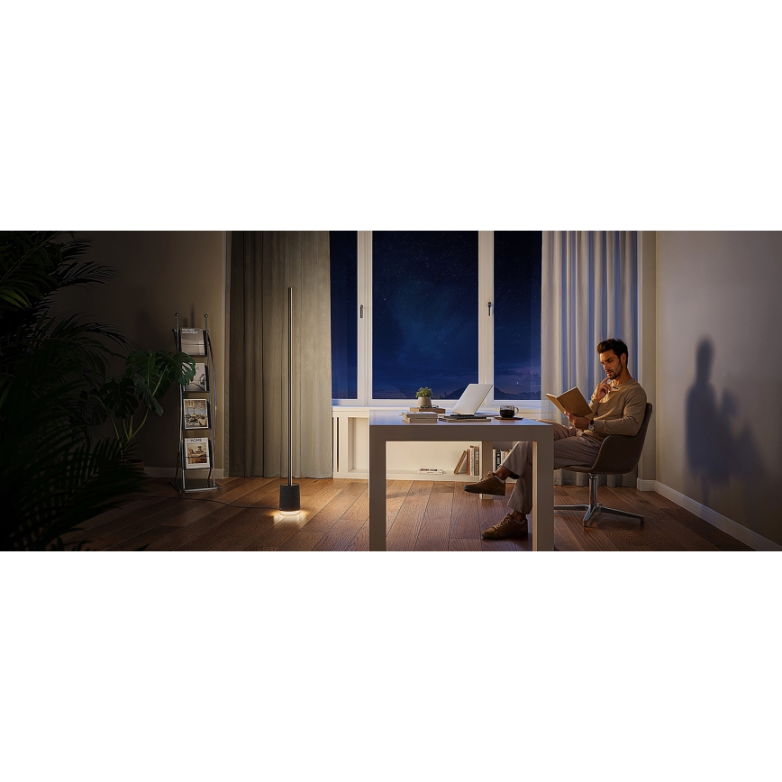 Govee - Himmennettävä LED-lattiavalaisin kaiuttimella Pro RGBICWW 2200-6500K Wi-Fi + kauko-ohjaus