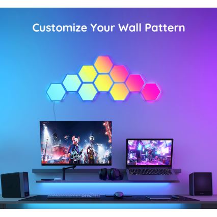 Govee - SETTI 10x LED RGB Himmennyspaneeli LED/36W/230V Wi-Fi