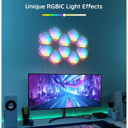 Govee - SETTI 10x LED RGB Himmennyspaneeli LED/36W/230V Wi-Fi