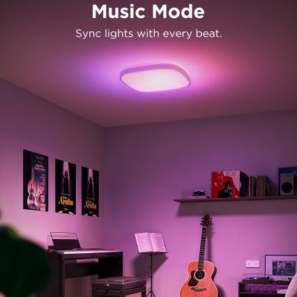Govee - LED RGBIC Himmennettävä kattovalaisin LED/24W/230V 2700-6500K Wi-Fi