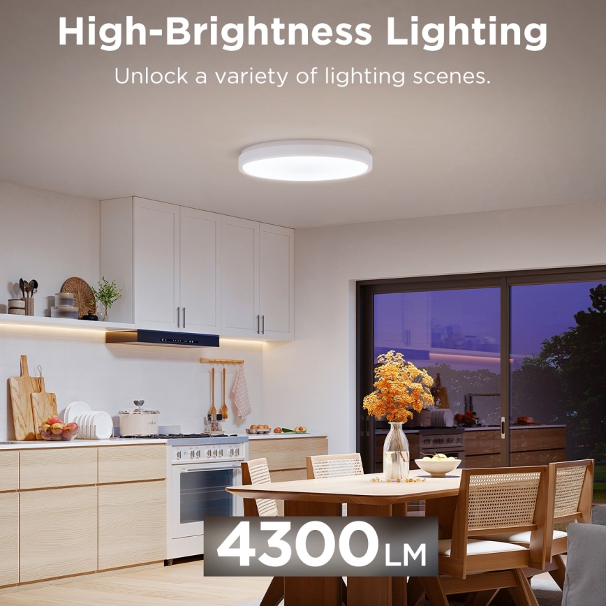 Govee - LED RGBIC Himmennettävä kattovalaisin LED/49W/230V 2700-6500K Wi-Fi