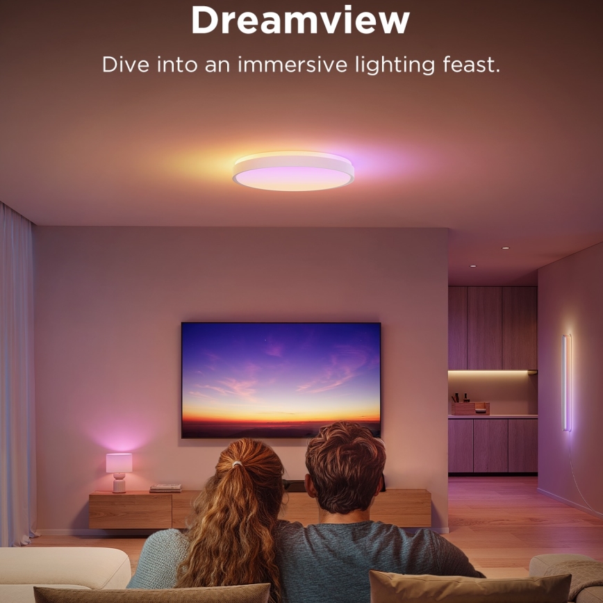 Govee - LED RGBIC Himmennettävä kattovalaisin LED/49W/230V 2700-6500K Wi-Fi