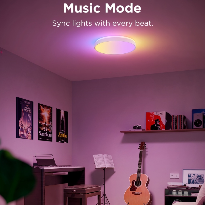 Govee - LED RGBIC Himmennettävä kattovalaisin LED/49W/230V 2700-6500K Wi-Fi